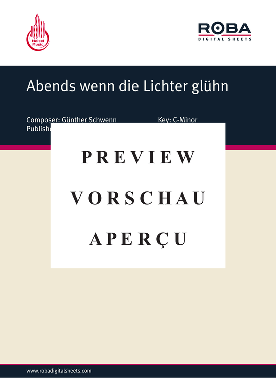 gallery: Abends wenn die Lichter glühn , 	, (Klavier + Gesang)