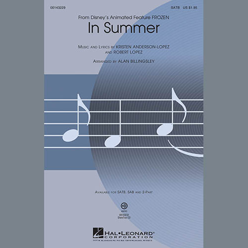 cover: In Summer (from Frozen) (arr. Alan Billingsley), Josh Gad, Chor