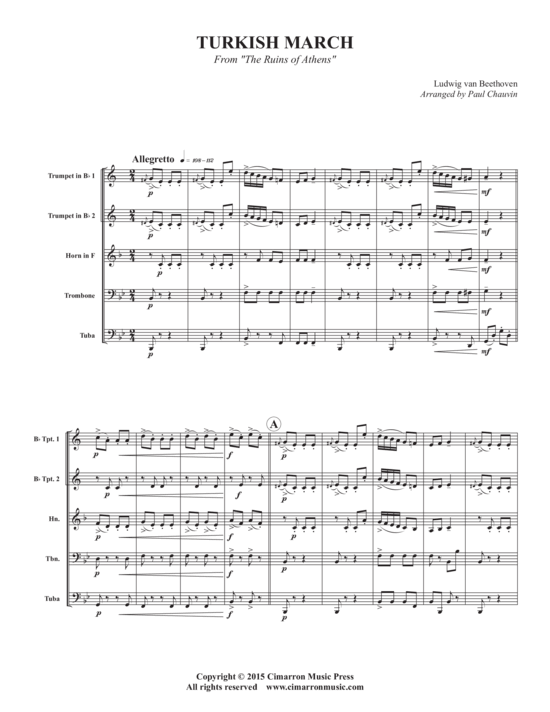 gallery: Türkischer Marsch (Turkish March) , ,  (Blechbläserquintett)