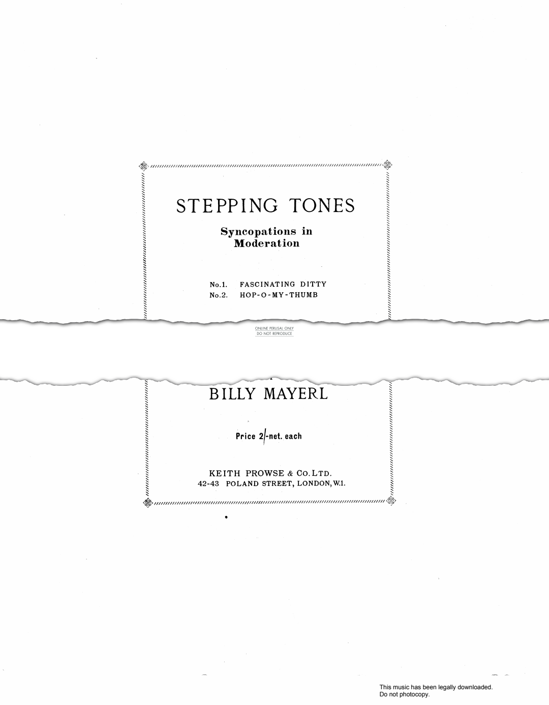 gallery: Fascinating Ditty (from 'Stepping Tones'), Billy Mayerl, Klavier