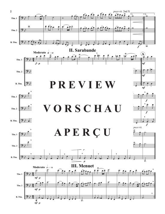 gallery: Vier Auswahlstücke aus Trio de la Chambre du Roi , , (Trio Posaune)