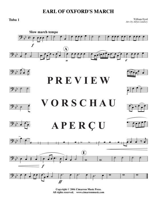 gallery: Earle of Oxford March , , (Tuba Quartett: 2x Bariton, 2xTuba)