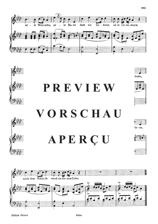 gallery: Wiegenlied (Lullaby) , ,  D.498 Schlafe, schlafe, holder süßer Knabe (Gesang hoch + Klavier)