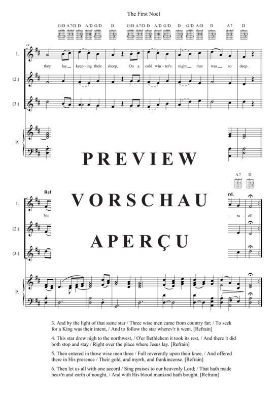 gallery: The First Noel , , (1-3 Gesangsstimmen + Klavier)