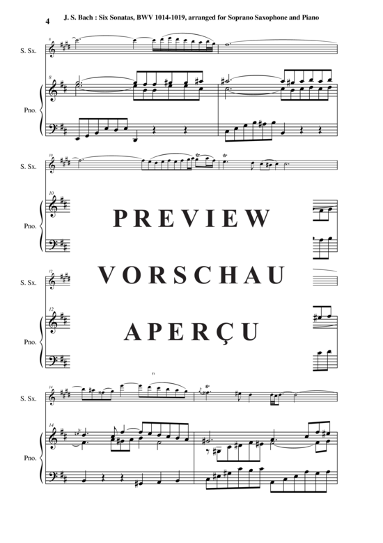 gallery: 6 Sonatas, BWV 1014-19 , , (Sopran-Saxophon und Klavier)