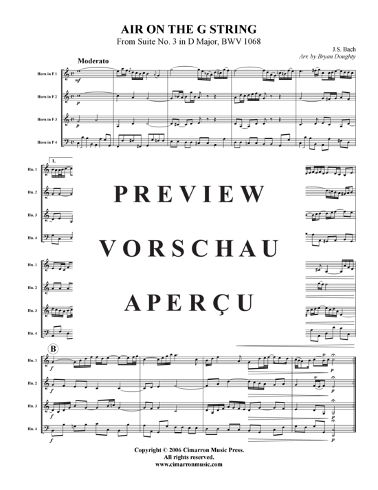 gallery: Air on the G String , , (Horn-Quartett)
