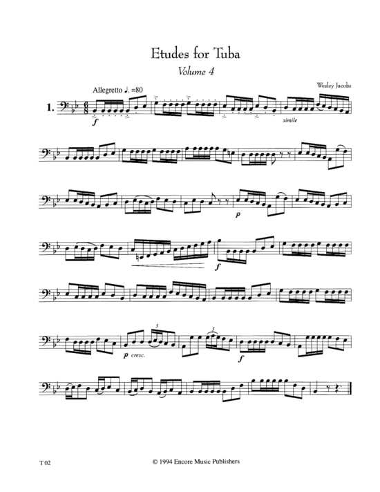 Etudes for Tuba Vol. 4 