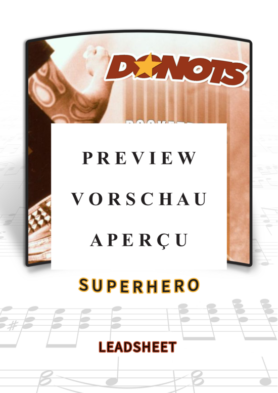 gallery: Superhero (Gesang + Akkorde) , Donots,  (Leadsheet)