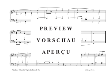 gallery: Präludien D-Dur , , (Orgel/Klavier Solo mittelschwer)