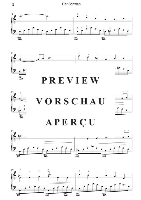 gallery: Der Schwan , , (Klavier solo - leicht)
