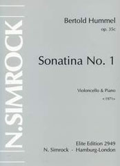 cover: Sonatina No. 1, Op. 35c, Bertold Hummel, Klavier, Violoncello