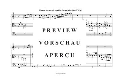 gallery: Kommt her zu mir, spricht Gottes Sohn BuxWV 201 , , (Orgel Solo mit Altschlüssel)