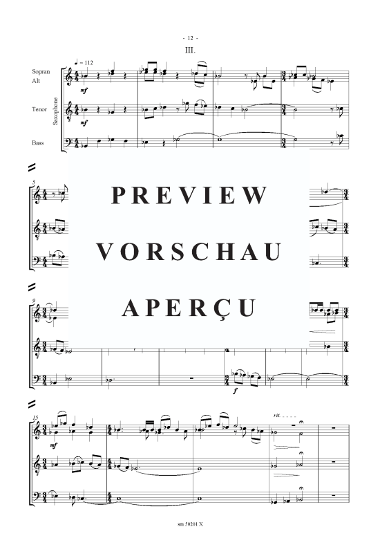 gallery: Vier Gespräche, Partitur , , (Sax-Quartett SATBass + Klavier)