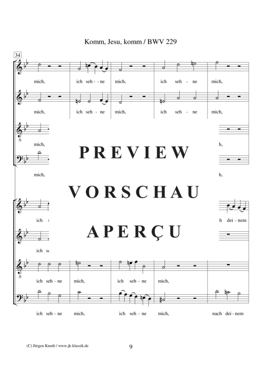 gallery: Komm, Jesu, komm / BWV 229 , , (Gemischter Chor 8-stimmig)