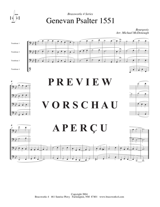 gallery: Genevan Psalter 1551 , , (Posaunen-Quartett)