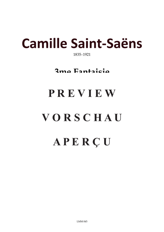 gallery: Fantaisie Nr. 3, op. 157 , , (Orgel Solo)