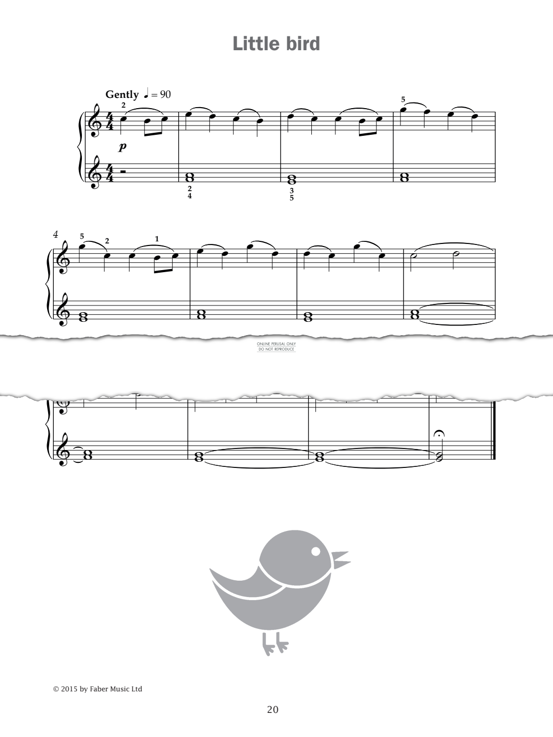 gallery: Little bird (from 'Improve Your Sight-Reading! A Piece a Week Piano Grade 1'), , Klavier