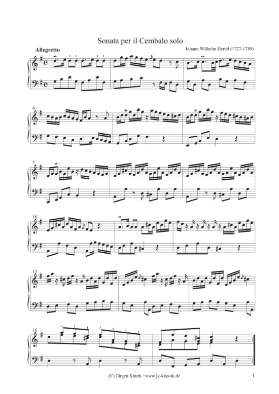 gallery: Sonata per il Cembalo solo , , (Klavier/Cembalo Solo)