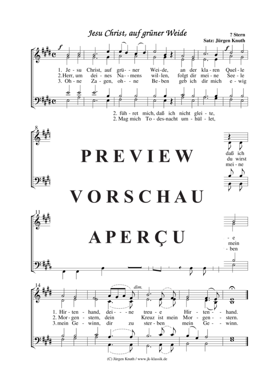 gallery: Jesu Christ, auf grüner Weide , , (Gemischter Chor)