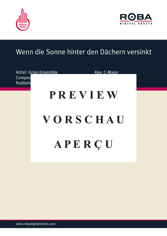 gallery: Wenn die Sonne hinter den Dächern versinkt , 	, (Klavier + Gesang)