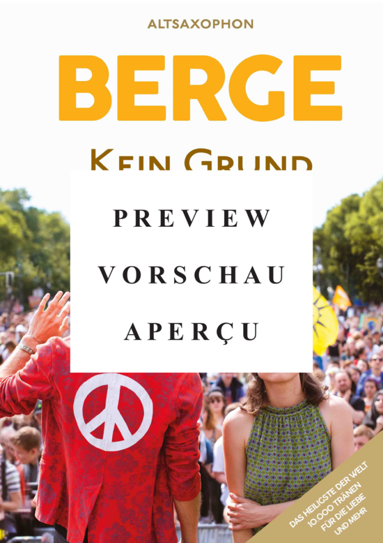 gallery: Kein Grund für Krieg (Alt-Saxophon) , Berge,  (Leadsheet)