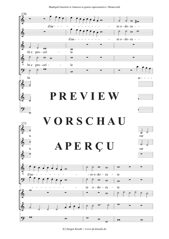 gallery: Madrigali Guerrieri et Amorosi in genere rapresentativo , , (Gemischter Chor SSATB, Streich-Trio)