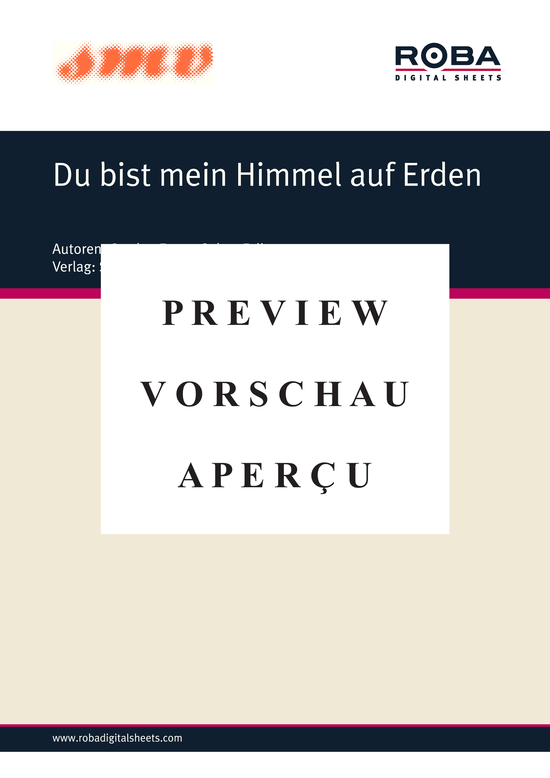 gallery: Du Bist Mein Himmel Auf Erden , , (Klavier + Gesang)