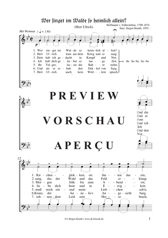gallery: Wer singet im Walde so heimlich allein? (Herr Ulrich) , ,  (Gemischter Chor)