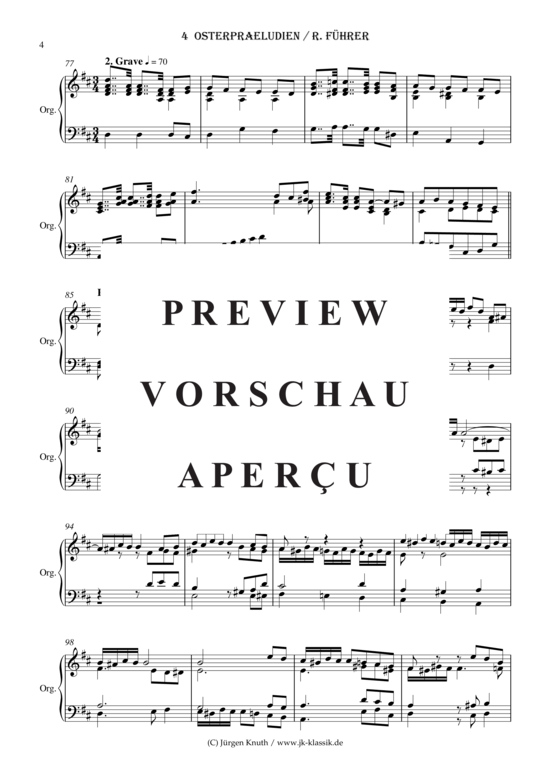 gallery: Osterpräludien 4 Präludien C-D-B-Es Dur , , (Orgel Solo)