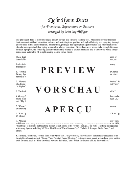 gallery: 8 Hymn Duette , , (2 Stimmen Bass-Schlüssel)