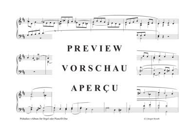 gallery: Präludien D-Dur , , (Orgel/Klavier Solo mittelschwer)