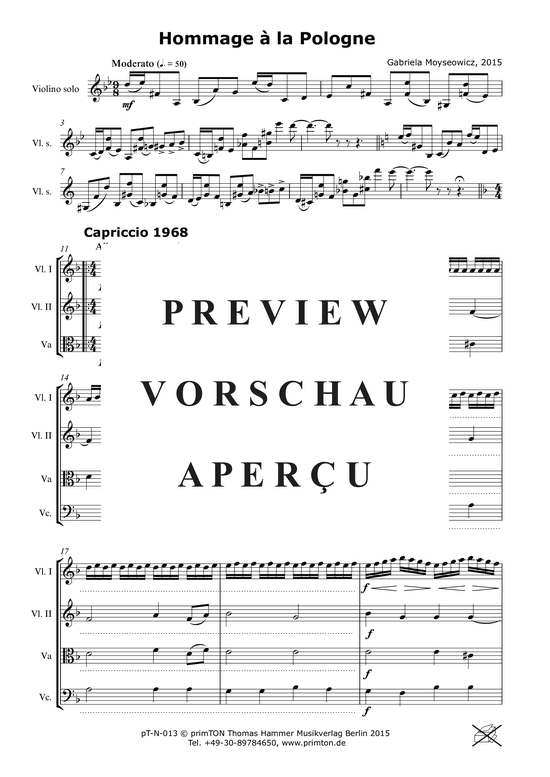 gallery: Hommage à la Pologne (2015) , ,  (Ensemble für Violine Solo, Klavier, Flöte, Klarinette + Streichquintett)