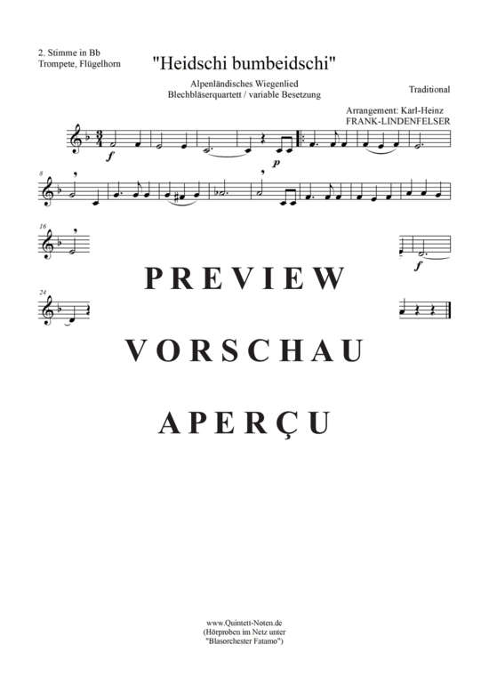 gallery: Heidschi-Bumbeidschi Blechbläser Quartett/Ensemble , , (variable Besetzung)