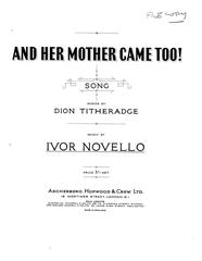 cover: And Her Mother Came Too!, Ivor Novello, Gesang, Klavier