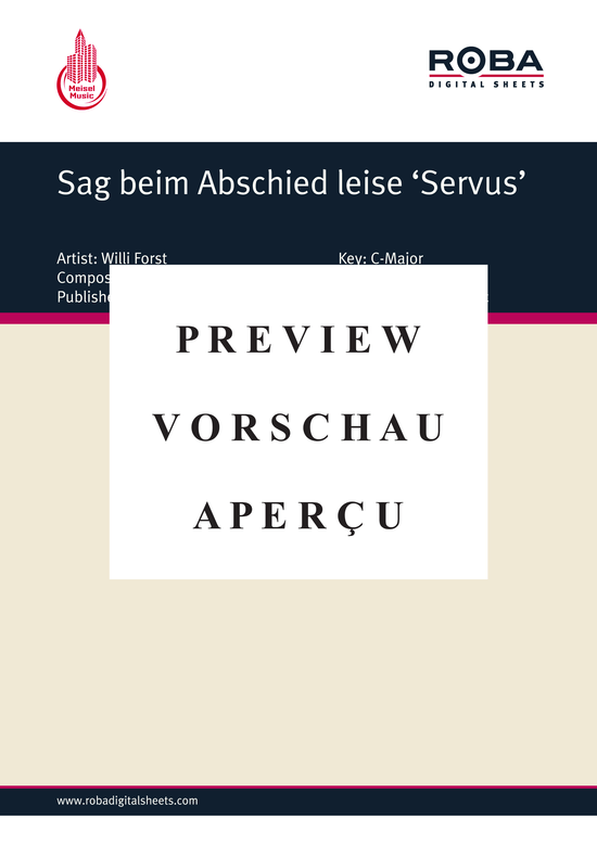 gallery: Sag beim Abschied leise Servus , Forst, Willi, (Klavier + Gesang)