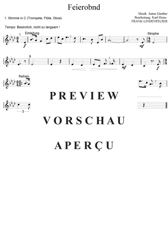 gallery: Feierobnd-Lied, Feierabend-Lied , Blasorchester Fatamo, (Blechbläser Quartett)