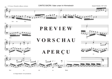 gallery: CANTIO SACRA Vater unser im Himmelreich, 8. Versus: Choralis in Basso colorato , , (Orgel Solo)