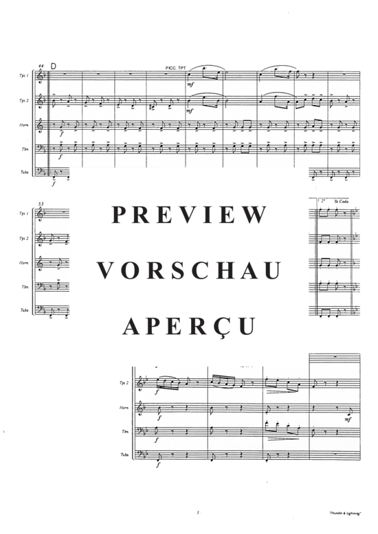 gallery: Thunder & Lightning Polka , , (1.+2.Trp in C, Horn in F, Pos, Tuba)