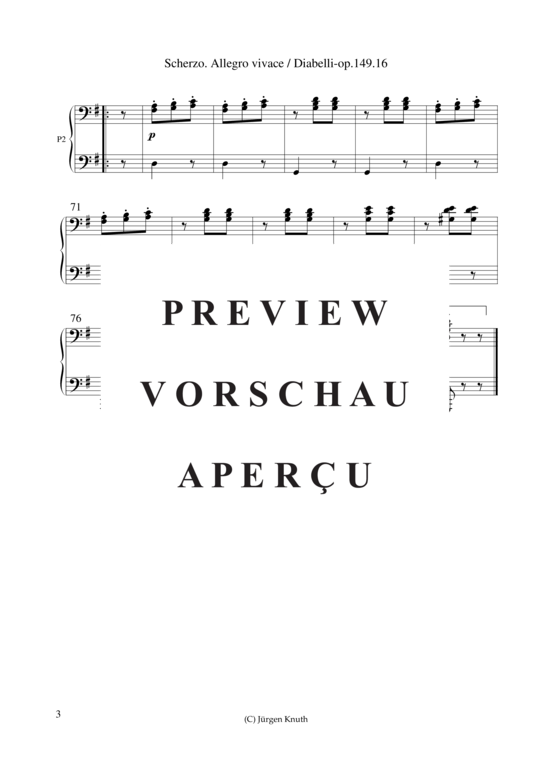 gallery: Scherzo, Allegro, Vivace   op.149.16 , , (Klavier vierhändig)