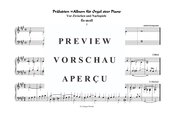 gallery: Präludien = Album für Orgel oder Piano (fis-moll) , ,  (Klavier Solo)