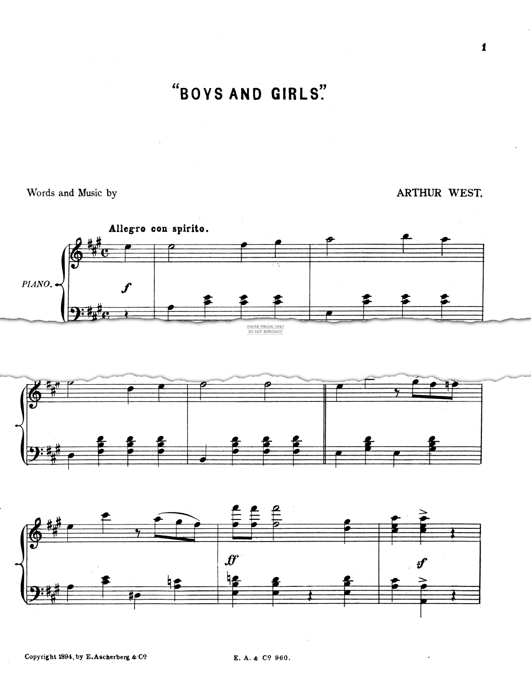 gallery: Boys And Girls, Arthur West, Gesang, Klavier