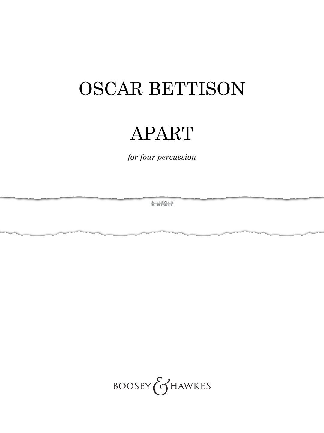 gallery: Apart, Oscar Bettison