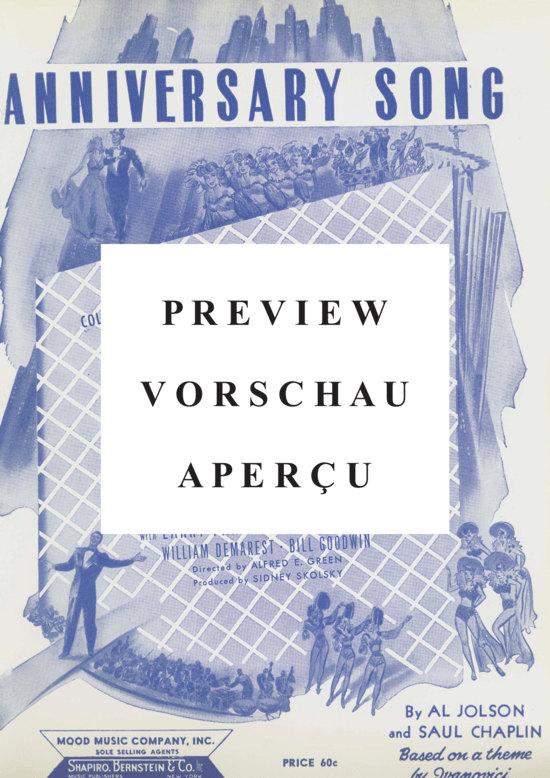 gallery: Anniversary Song , Jolson, Al  , (Klavier + Gesang)