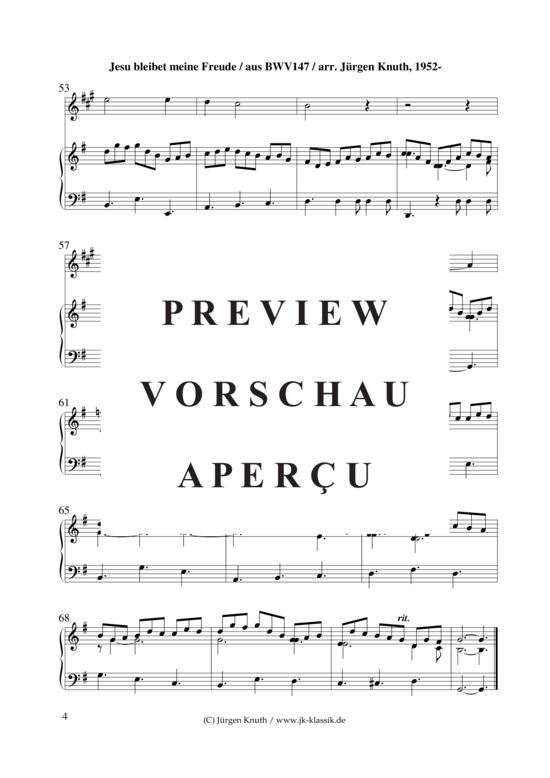 gallery: Jesu bleibet meine Freude (aus BWV 147) , ,  (Trompete in C/B + Orgel/Klavier)