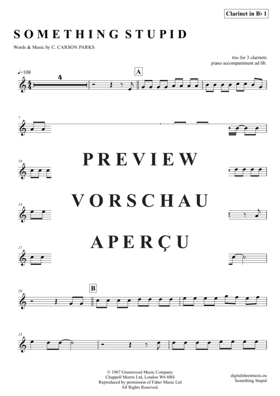 gallery: Something Stupid , Williams, Robbie, (Klarinetten Trio + Klavier)
