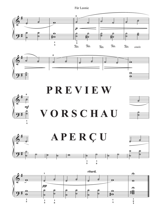 gallery: Für Leonie , , (Klavier Solo - Level 1 - 4.Klavierjahr)