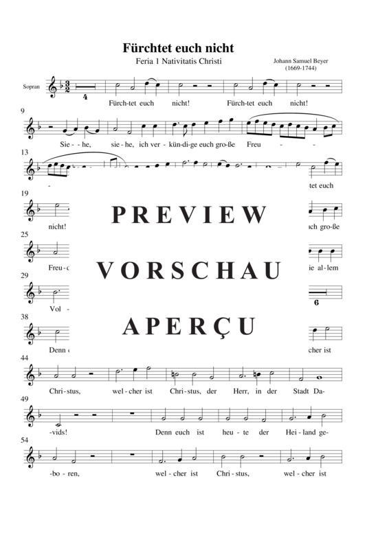 gallery: Fürchtet euch nicht , , (Gemischtes Ensemble Sopran/Tenor + 2x Violine, BC)