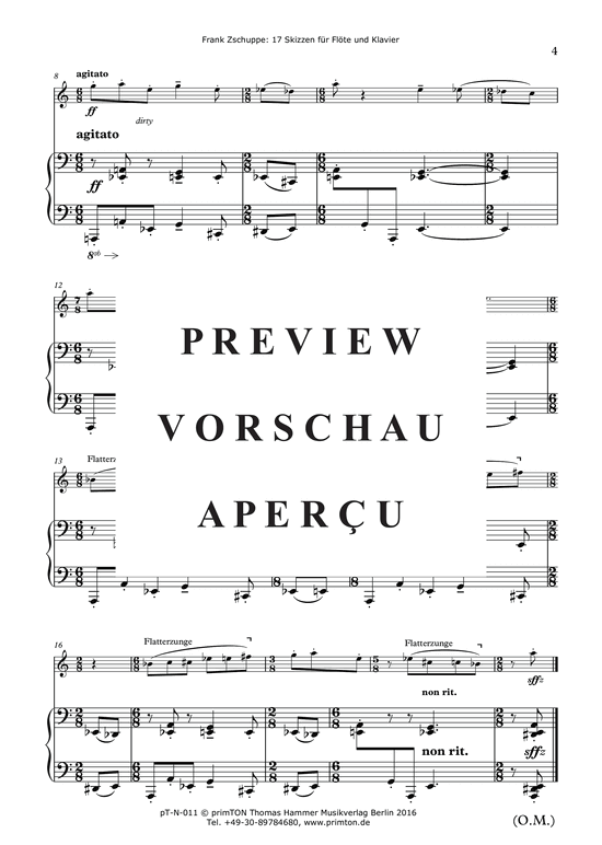 gallery: 17 Skizzen für Flöte und Klavier (2007) , ,  (Querflöte + Klavier)