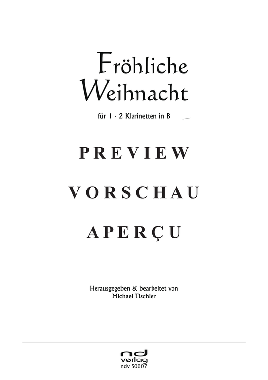 gallery: Fröhliche Weihnacht für 1-2 Klarinetten in B , , (tiefes Register)