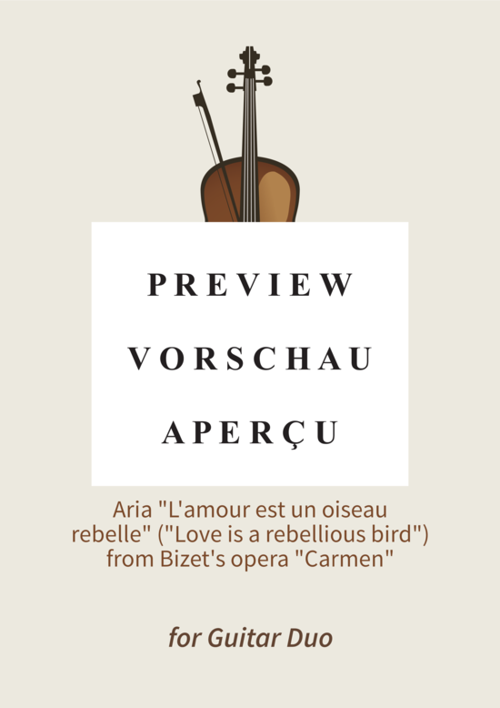 gallery: Habanera - Aria L´amour est un oiseau rebelle (Love is a rebellious bird) , ,  from Bizet´s opera Carmen (Gitarren Duett)